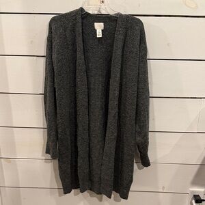 H&M Charcoal Open Front Cardigan